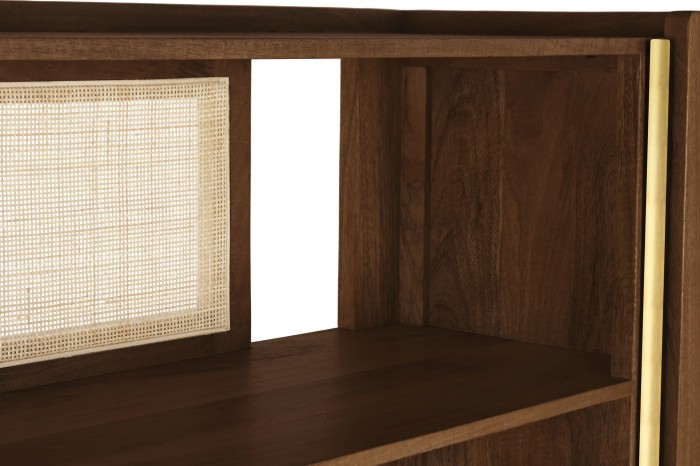 MANGO WOOD BOOKCASE DARK BROWN MONTU