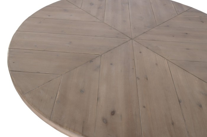 ROUND DINING TABLE FROM METAL AND WOOD