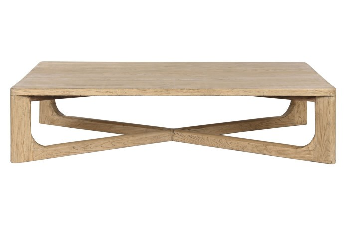 SOLID ELM WOOD COFFEE TABLE OLMA 170 cm