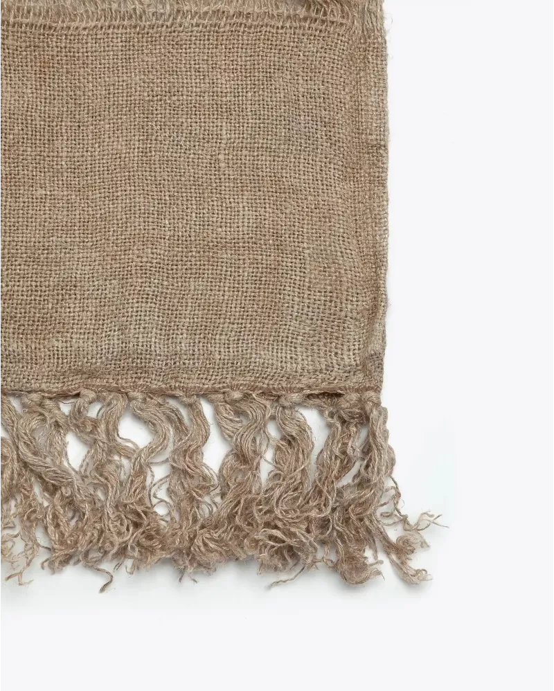 ЗАВЕСА ОТ 100% ЛЕН С КОЖЕНИ ХАЛКИ ЗА ЗАКАЧАНЕ