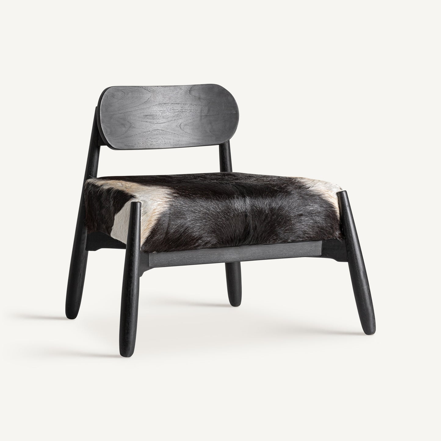 TEAK WOOD ARMCHAIR IN BLACK