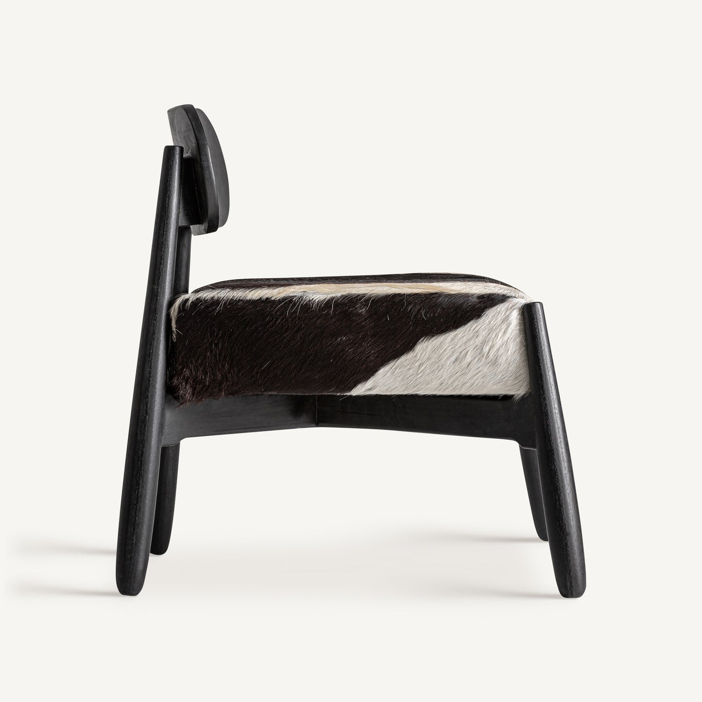 TEAK WOOD ARMCHAIR IN BLACK