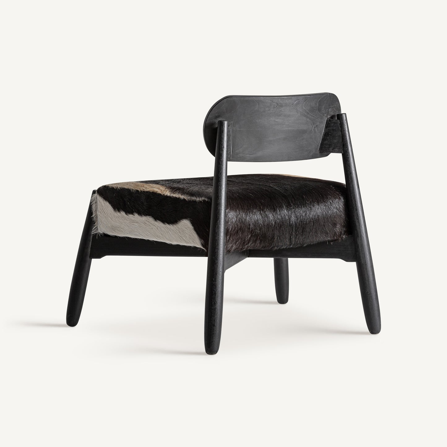 TEAK WOOD ARMCHAIR IN BLACK