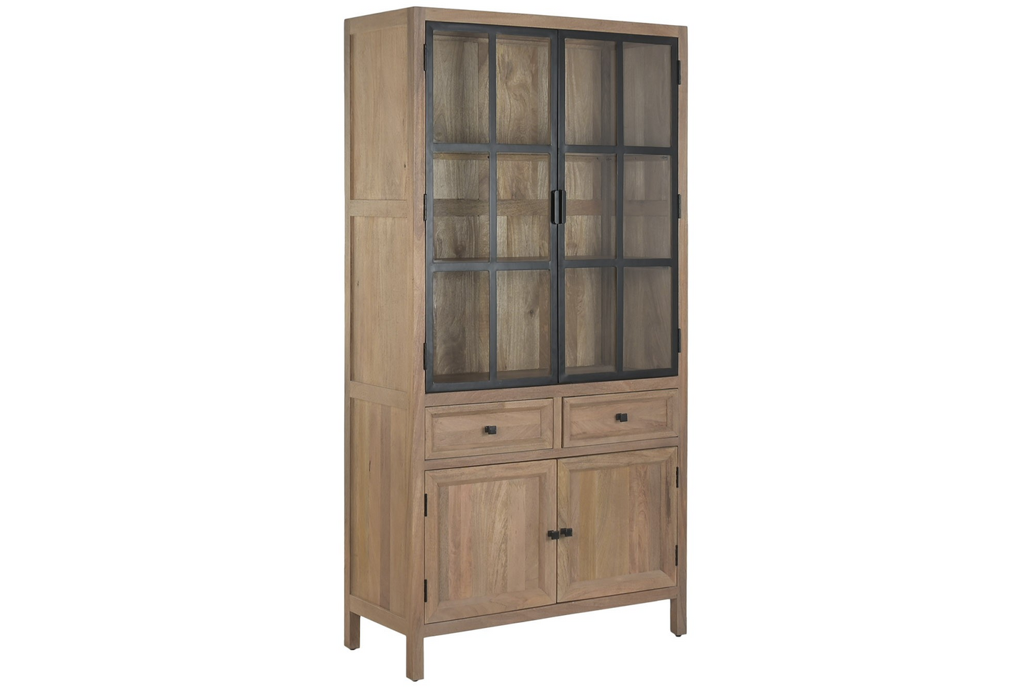 SHOWCASE MANGO WOOD & METAL 100×42×195 cm — NATURAL