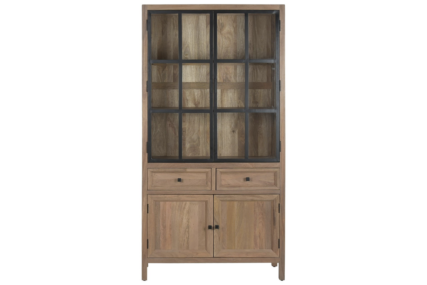 SHOWCASE MANGO WOOD & METAL 100×42×195 cm — NATURAL