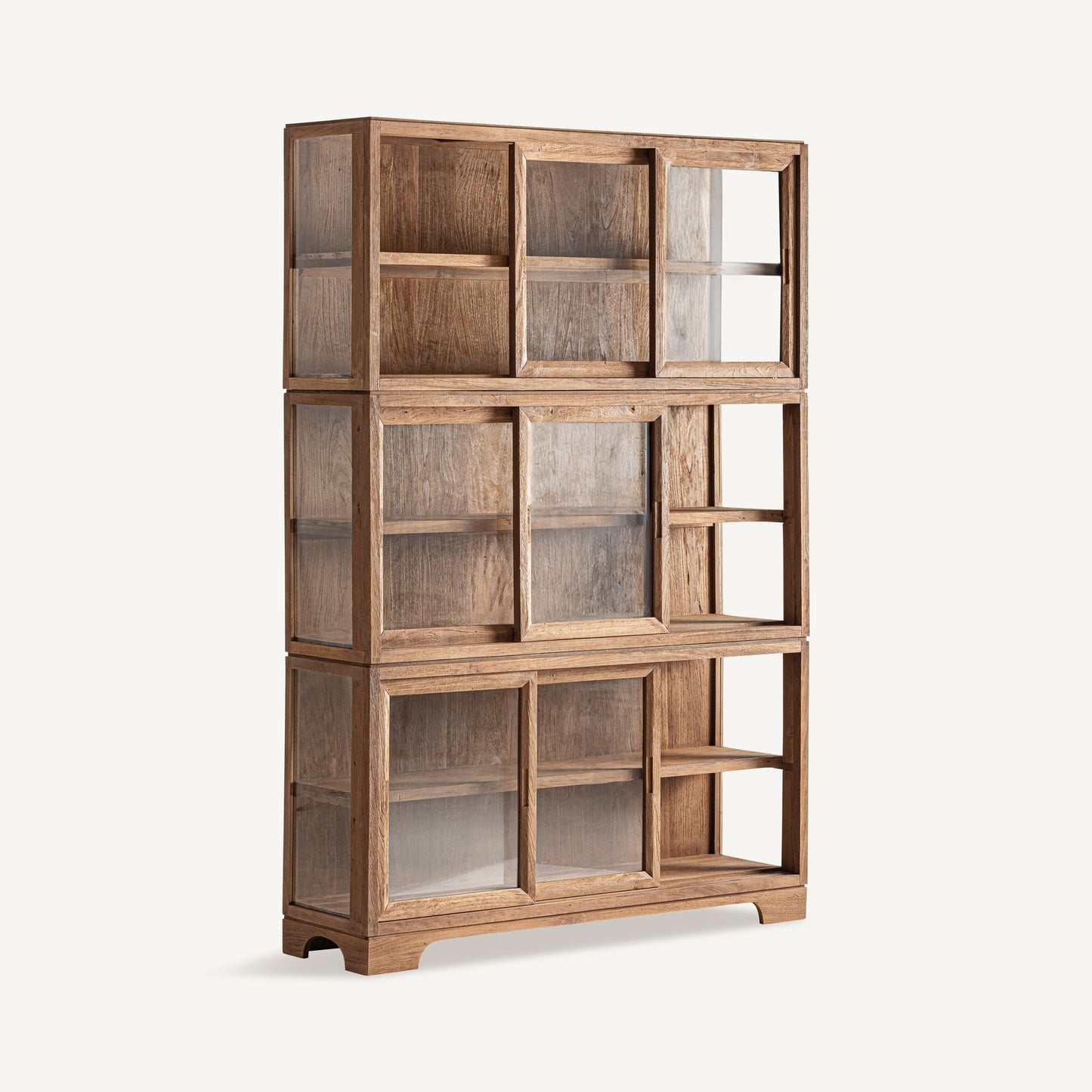 TEAK WOOD GLASS CABINET