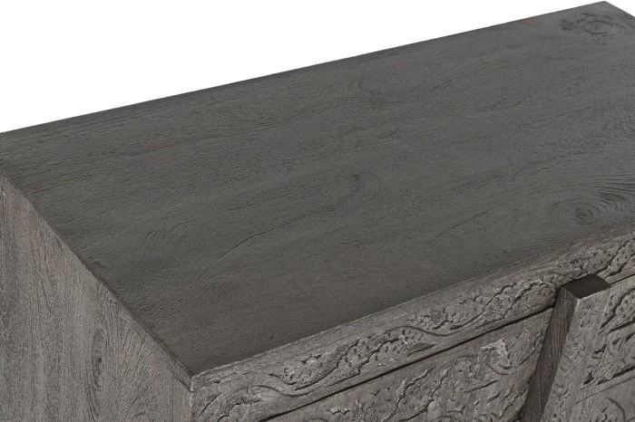 ANTIQUE GREY SIDEBOARD 91cm