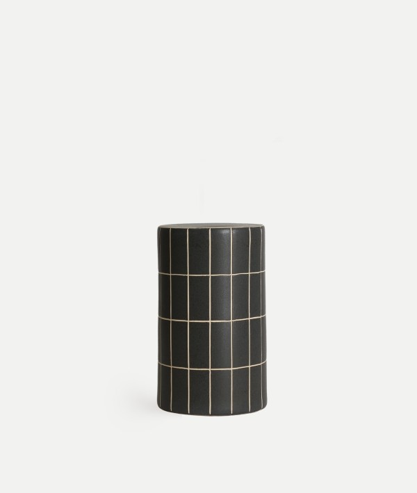 TANK SIDE TABLE IN BLACK 50cm