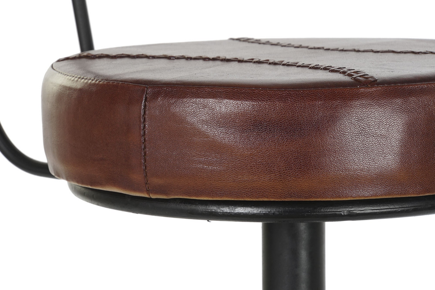 INDUSTRIAL LEATHER  BAR CHAIR