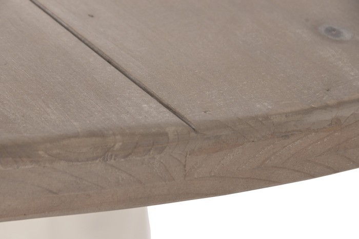ROUND DINING TABLE FROM METAL AND WOOD
