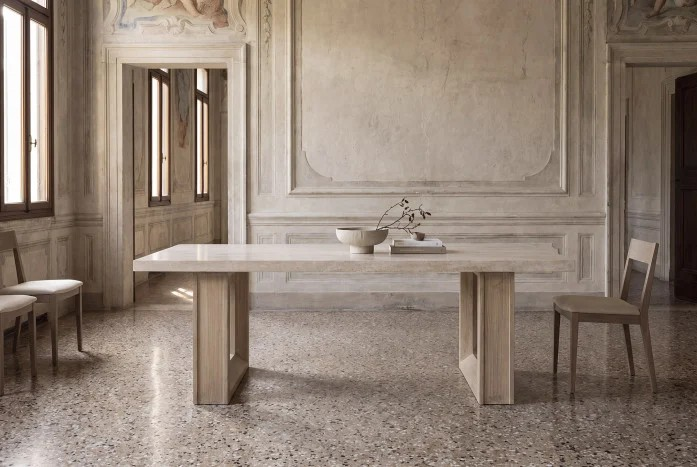 TRAVERTINE DINING TABLE 220cm