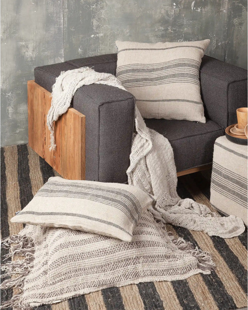 Ленен калъф за възглавница с цип 60/40 