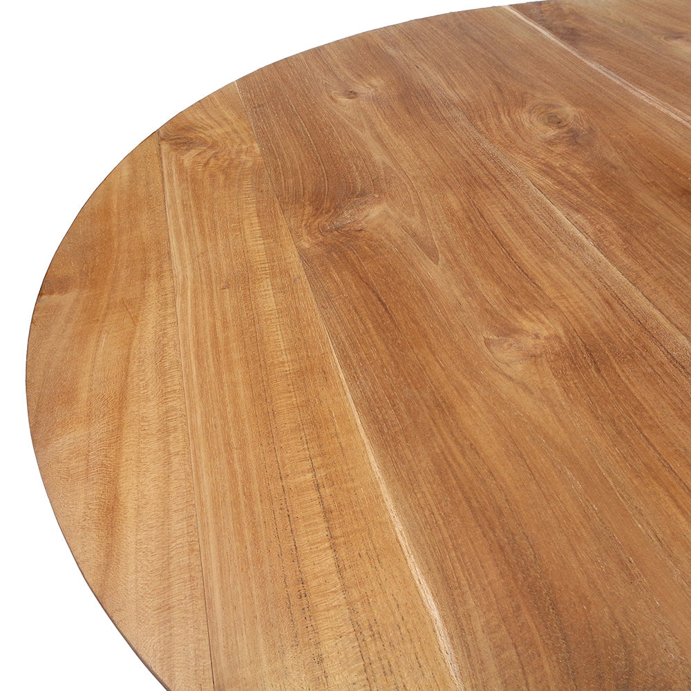 КРЪГЛА МАСА ОТ ТИКОВО ДЪРВО PLANET 